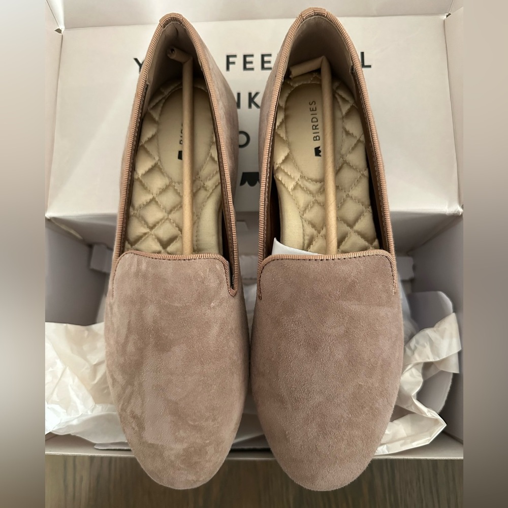 Birdies The Starling Suede Loafers Latte Size 7 NIB